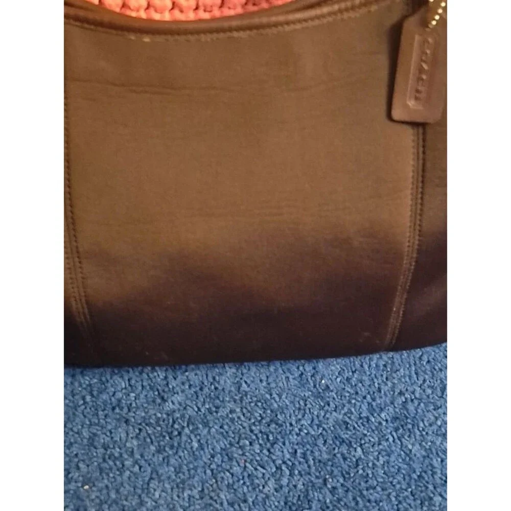 Vintage Brown Coach Neo Neoprene And Leather  Shoulder Bag